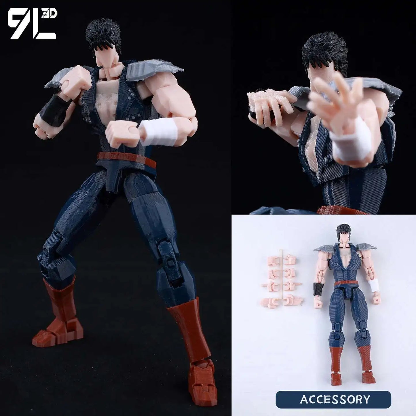 9L3D Printed Anime Characters Lucky Dummy 13 Action Figures Deadpool Wolverine Multi-Jointed Movable Shapeshift Mannequin Toys
