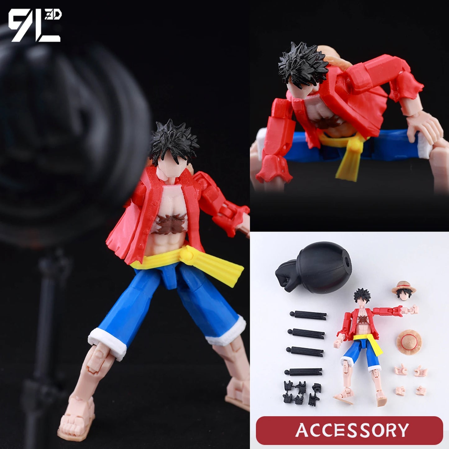 9L3D Printed Anime Characters Lucky Dummy 13 Action Figures Deadpool Wolverine Multi-Jointed Movable Shapeshift Mannequin Toys