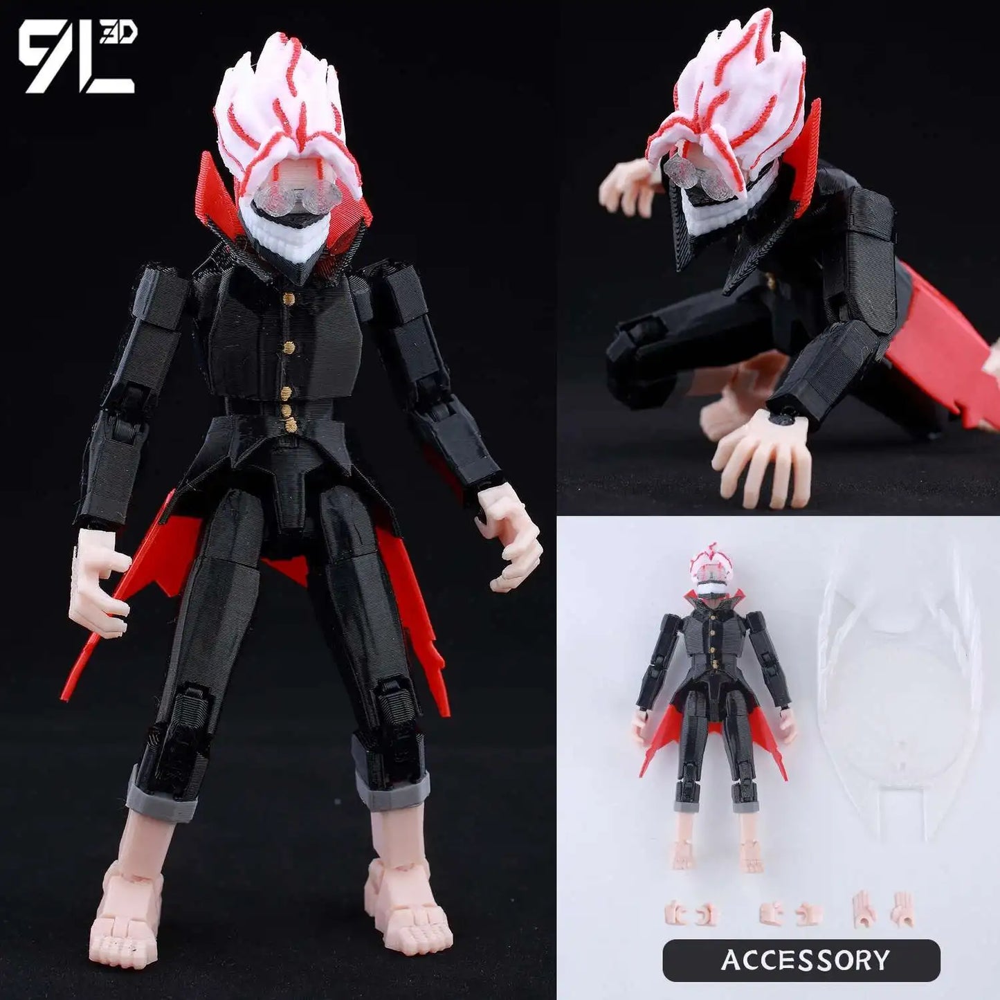 9L3D Printed Anime Characters Lucky Dummy 13 Action Figures Deadpool Wolverine Multi-Jointed Movable Shapeshift Mannequin Toys
