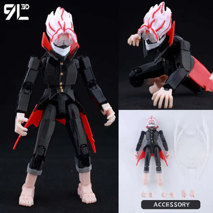 9L3D Printed Anime Characters Lucky Dummy 13 Action Figures Deadpool Wolverine Multi-Jointed Movable Shapeshift Mannequin Toys