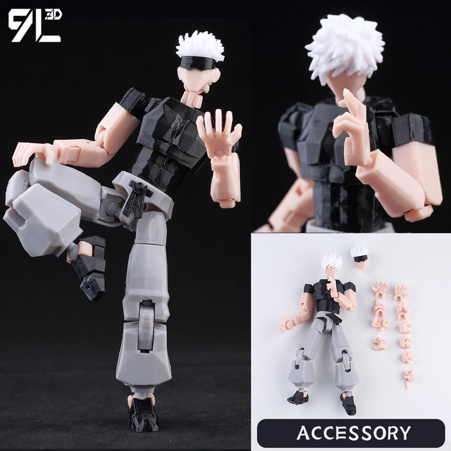 9L3D Printed Anime Characters Lucky Dummy 13 Action Figures Deadpool Wolverine Multi-Jointed Movable Shapeshift Mannequin Toys