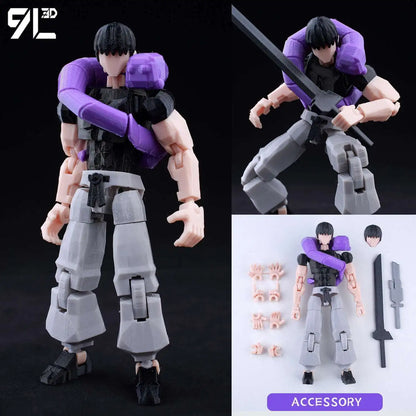 9L3D Printed Anime Characters Lucky Dummy 13 Action Figures Deadpool Wolverine Multi-Jointed Movable Shapeshift Mannequin Toys