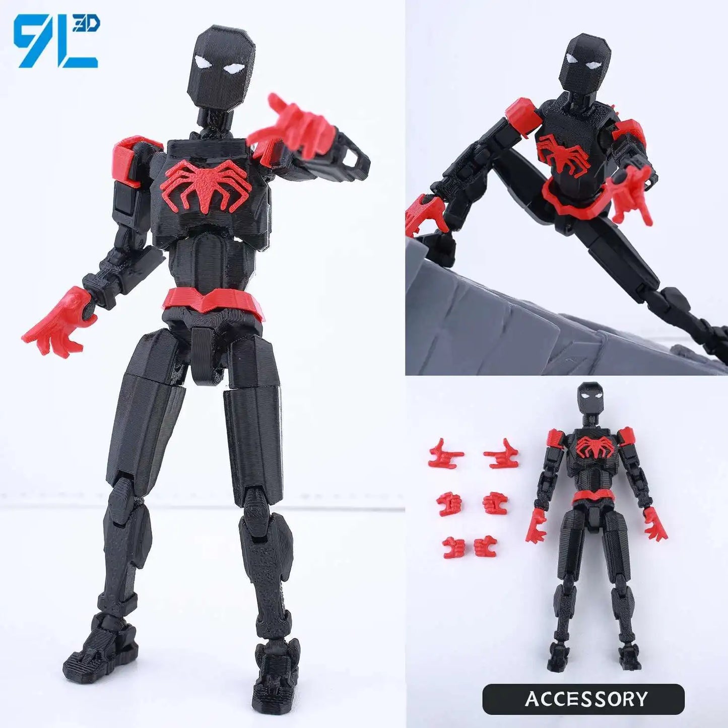 9L3D Printed Anime Characters Lucky Dummy 13 Action Figures Deadpool Wolverine Multi-Jointed Movable Shapeshift Mannequin Toys