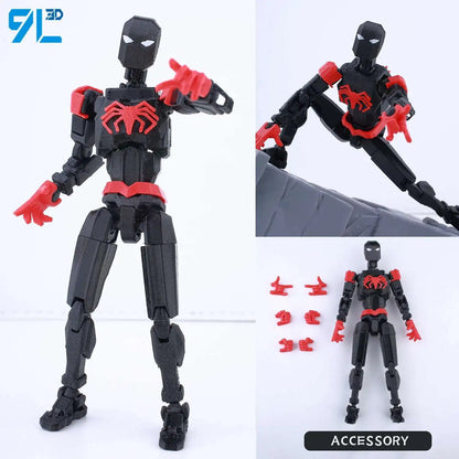 9L3D Printed Anime Characters Lucky Dummy 13 Action Figures Deadpool Wolverine Multi-Jointed Movable Shapeshift Mannequin Toys