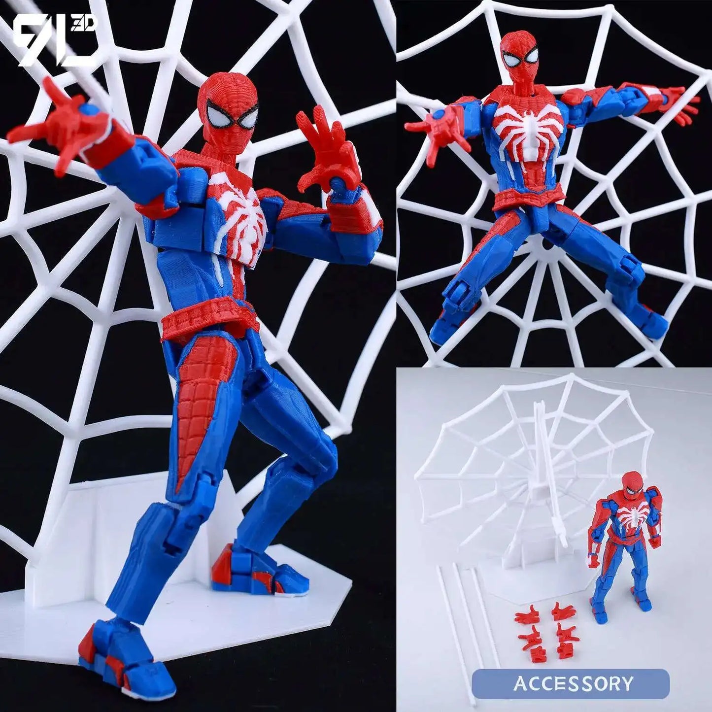 9L3D Printed Anime Characters Lucky Dummy 13 Action Figures Deadpool Wolverine Multi-Jointed Movable Shapeshift Mannequin Toys