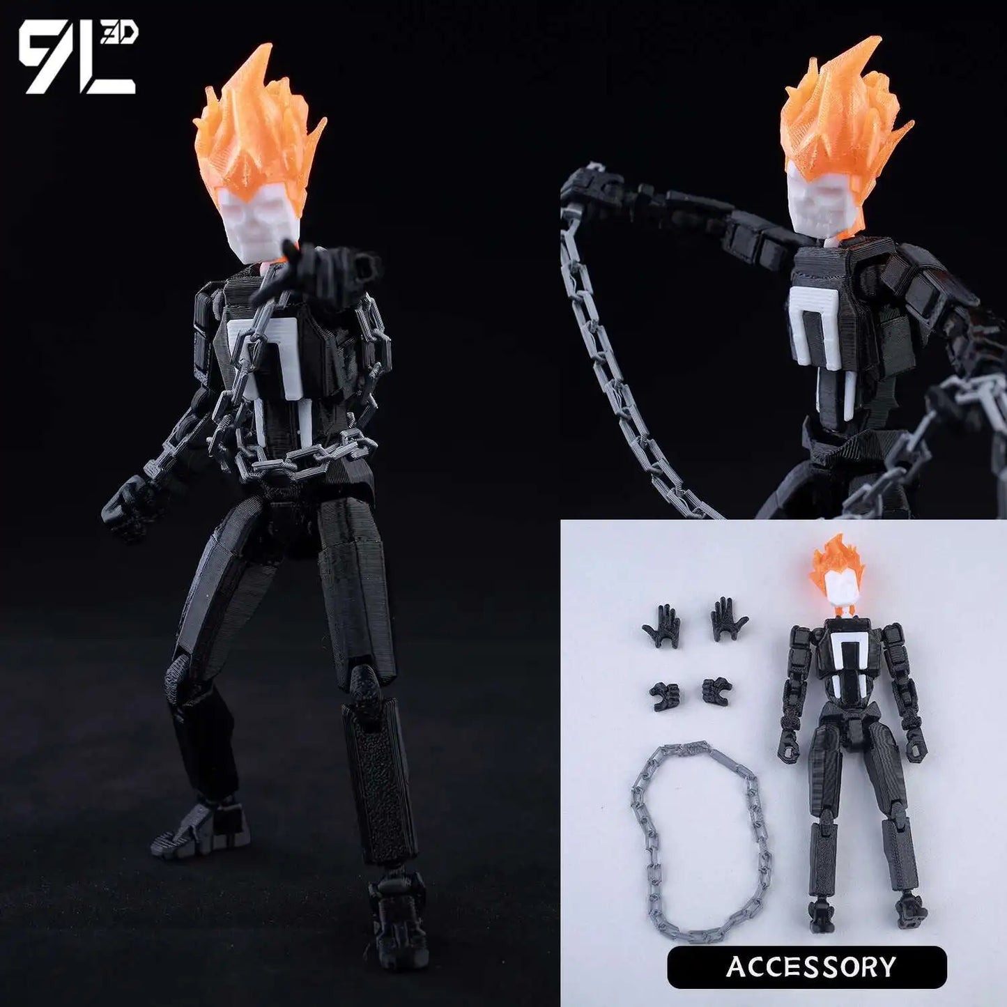9L3D Printed Anime Characters Lucky Dummy 13 Action Figures Deadpool Wolverine Multi-Jointed Movable Shapeshift Mannequin Toys