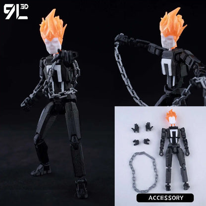 9L3D Printed Anime Characters Lucky Dummy 13 Action Figures Deadpool Wolverine Multi-Jointed Movable Shapeshift Mannequin Toys