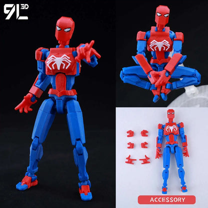 9L3D Printed Anime Characters Lucky Dummy 13 Action Figures Deadpool Wolverine Multi-Jointed Movable Shapeshift Mannequin Toys
