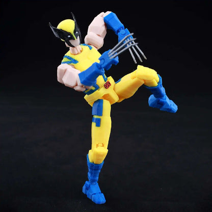 9L3D Printed Anime Characters Lucky Dummy 13 Action Figures Deadpool Wolverine Multi-Jointed Movable Shapeshift Mannequin Toys