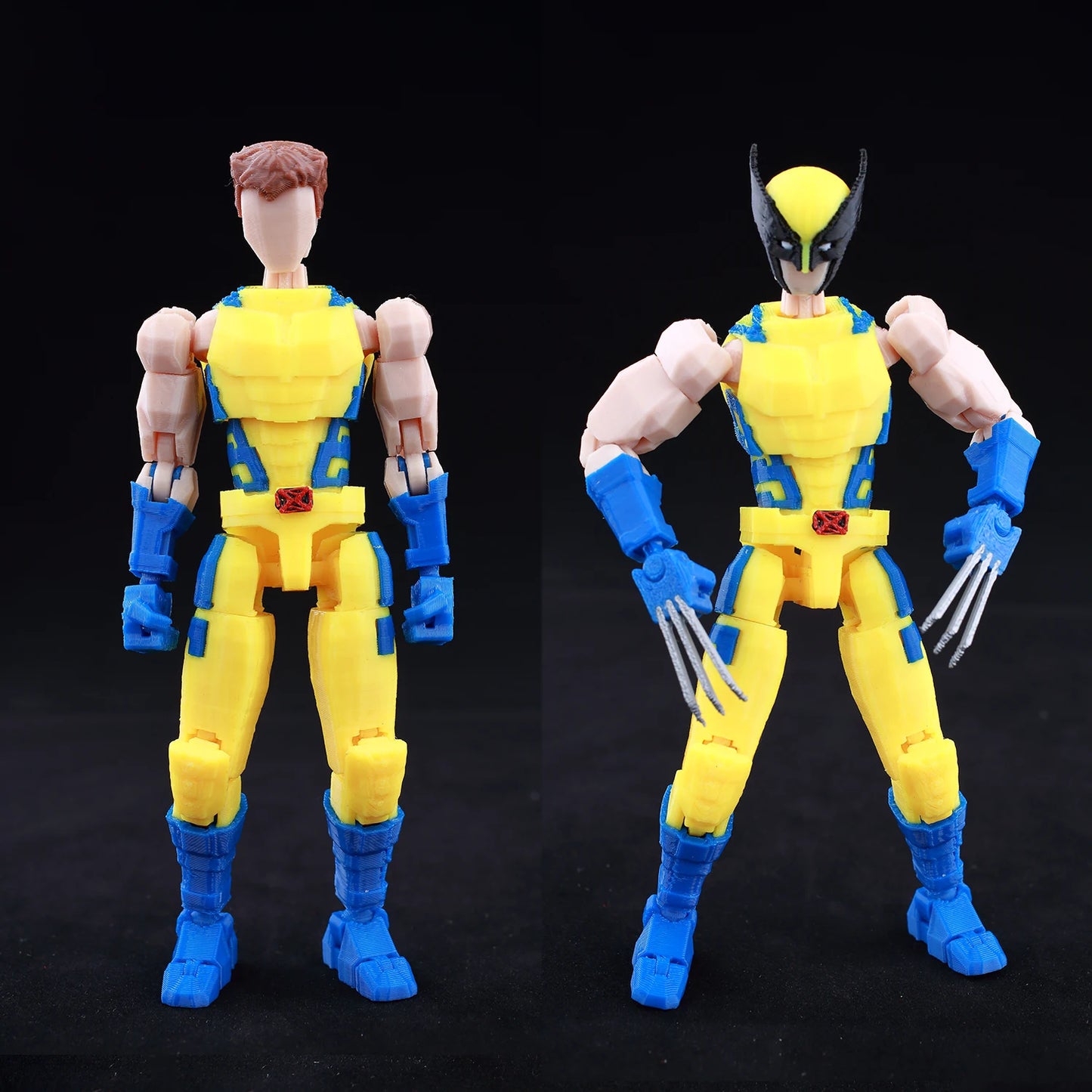 9L3D Printed Anime Characters Lucky Dummy 13 Action Figures Deadpool Wolverine Multi-Jointed Movable Shapeshift Mannequin Toys