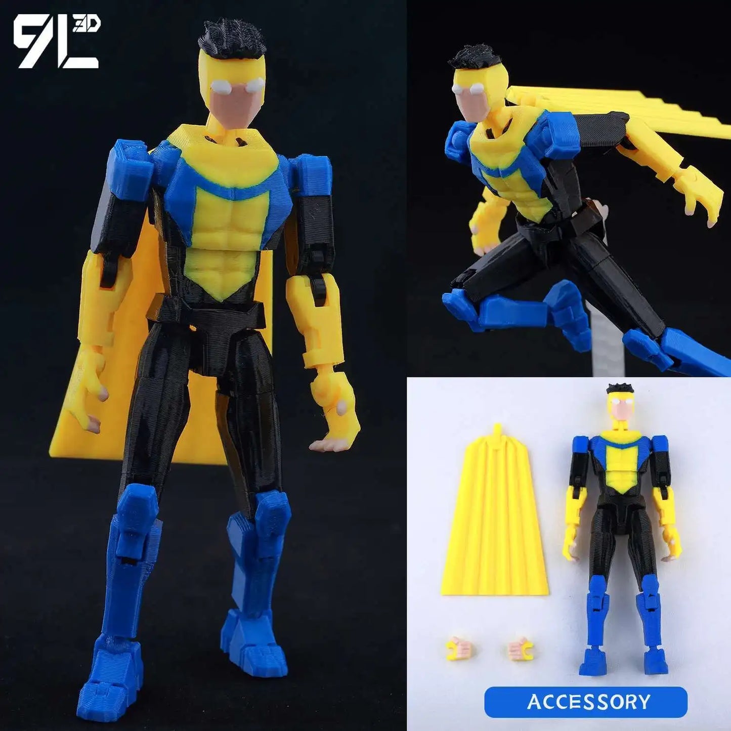 9L3D Printed Anime Characters Lucky Dummy 13 Action Figures Deadpool Wolverine Multi-Jointed Movable Shapeshift Mannequin Toys