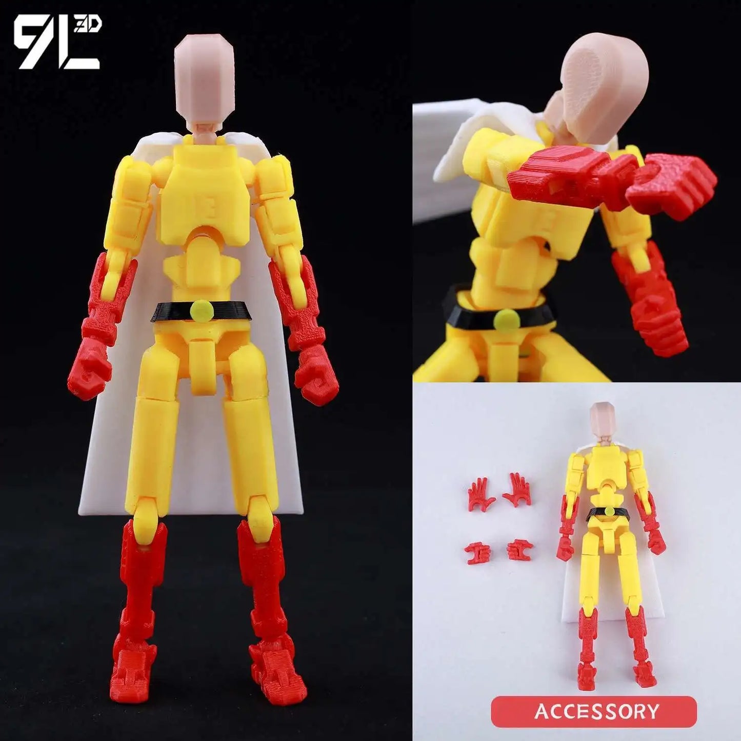 9L3D Printed Anime Characters Lucky Dummy 13 Action Figures Deadpool Wolverine Multi-Jointed Movable Shapeshift Mannequin Toys