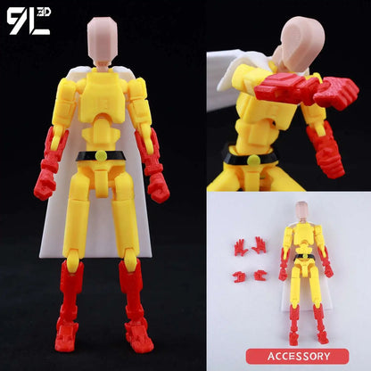 9L3D Printed Anime Characters Lucky Dummy 13 Action Figures Deadpool Wolverine Multi-Jointed Movable Shapeshift Mannequin Toys