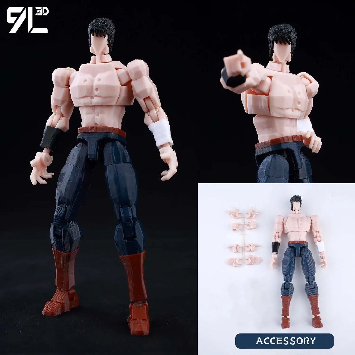 9L3D Printed Anime Characters Lucky Dummy 13 Action Figures Deadpool Wolverine Multi-Jointed Movable Shapeshift Mannequin Toys
