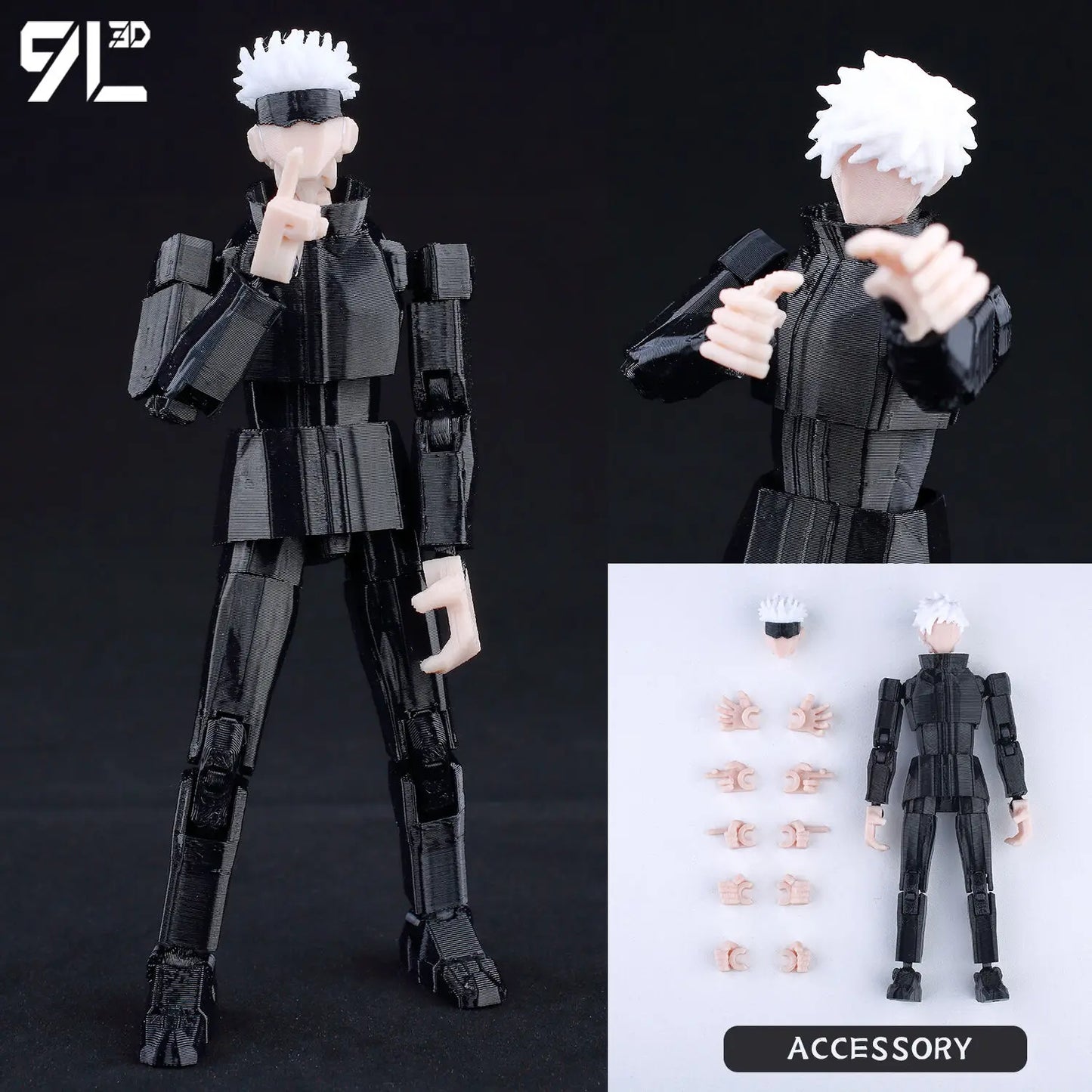 9L3D Printed Anime Characters Lucky Dummy 13 Action Figures Deadpool Wolverine Multi-Jointed Movable Shapeshift Mannequin Toys